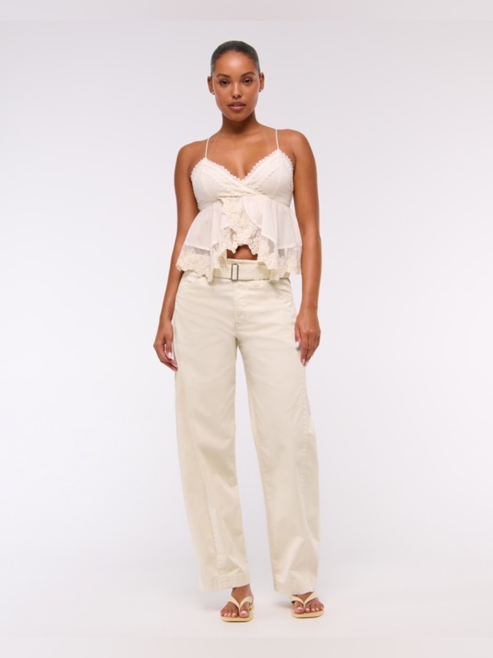 A&F - Belted Barrel Pants